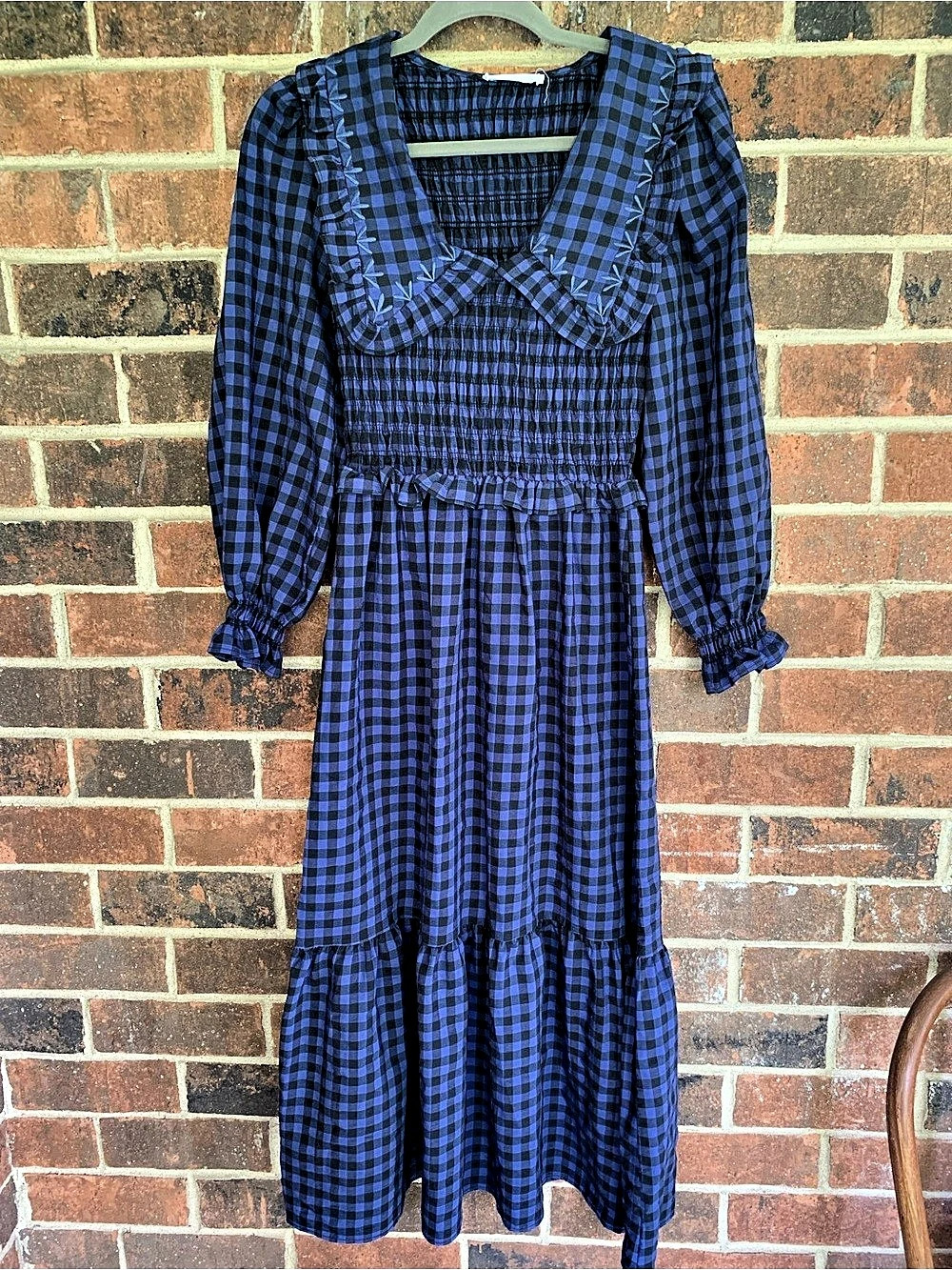 MNG Women's Checkered Midi Dress Size XS
